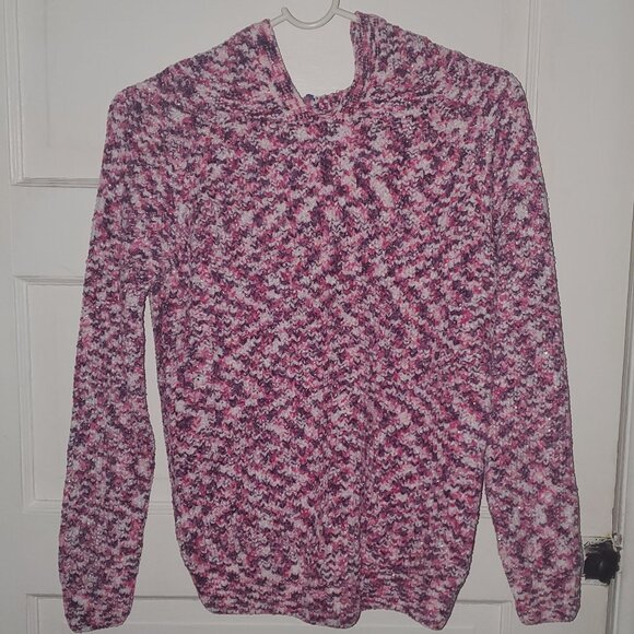 DKNY NEW Girls Pink Kids size L 14-16 Sweatshirt Hoodie Knit Warm Cozy - Picture 1 of 6